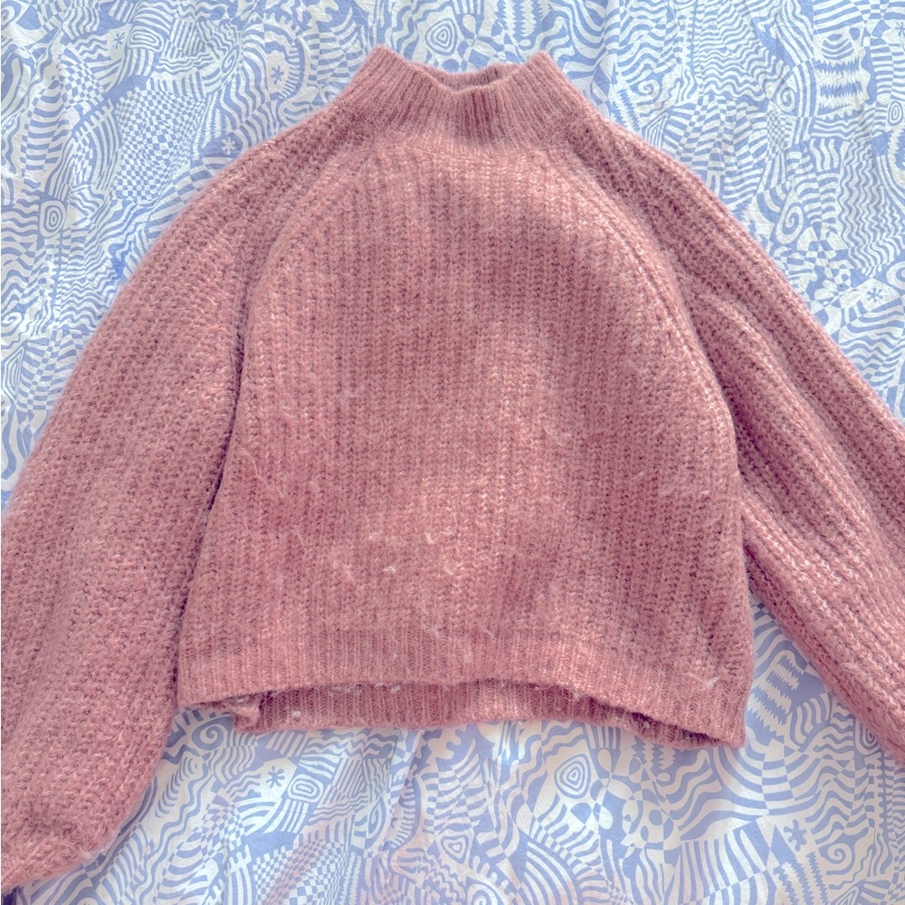 Zara balloon sleeve link sweater — extra cozy :)